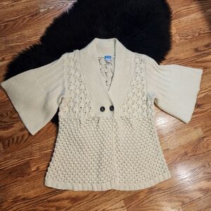 Amazing Chunky Knit Cardigan Sweater Women's Size XL